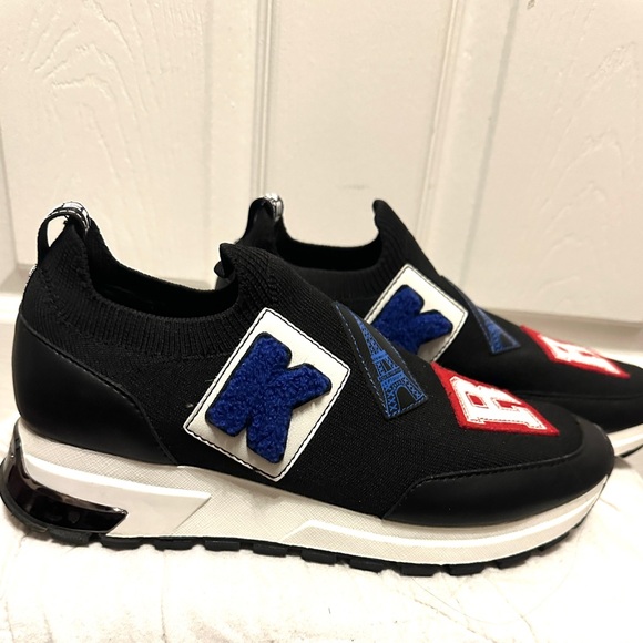 Karl Lagerfeld Black Sneakers with Blue and Red Accents - Picture 6 of 14